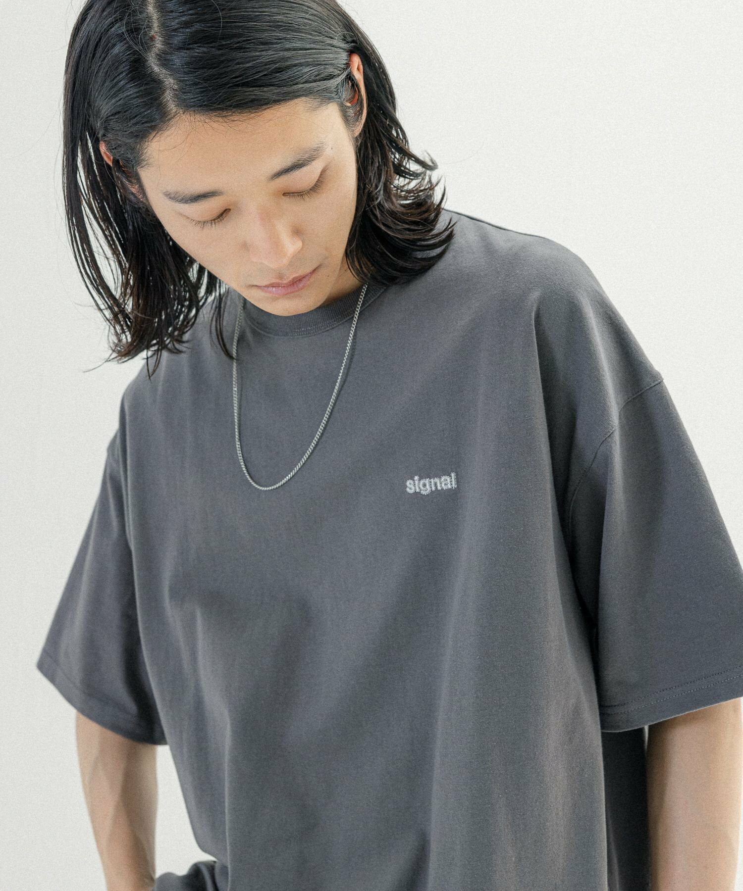 【SIGNAL SPORTS】ワンポイント刺繍/天竺コットンルーズTシャツ